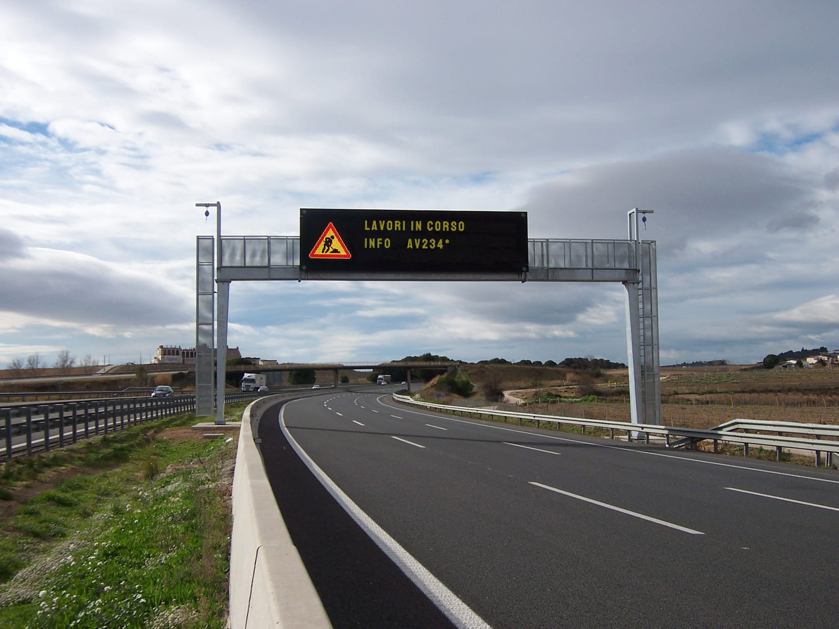 Pannello autostradale con codice ANCODE